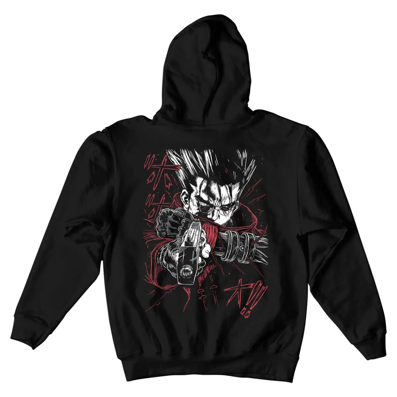 Trigun Hoodie Vash The Stampede Moon Funny Anime Manga Gift Black Hoodie All Siz