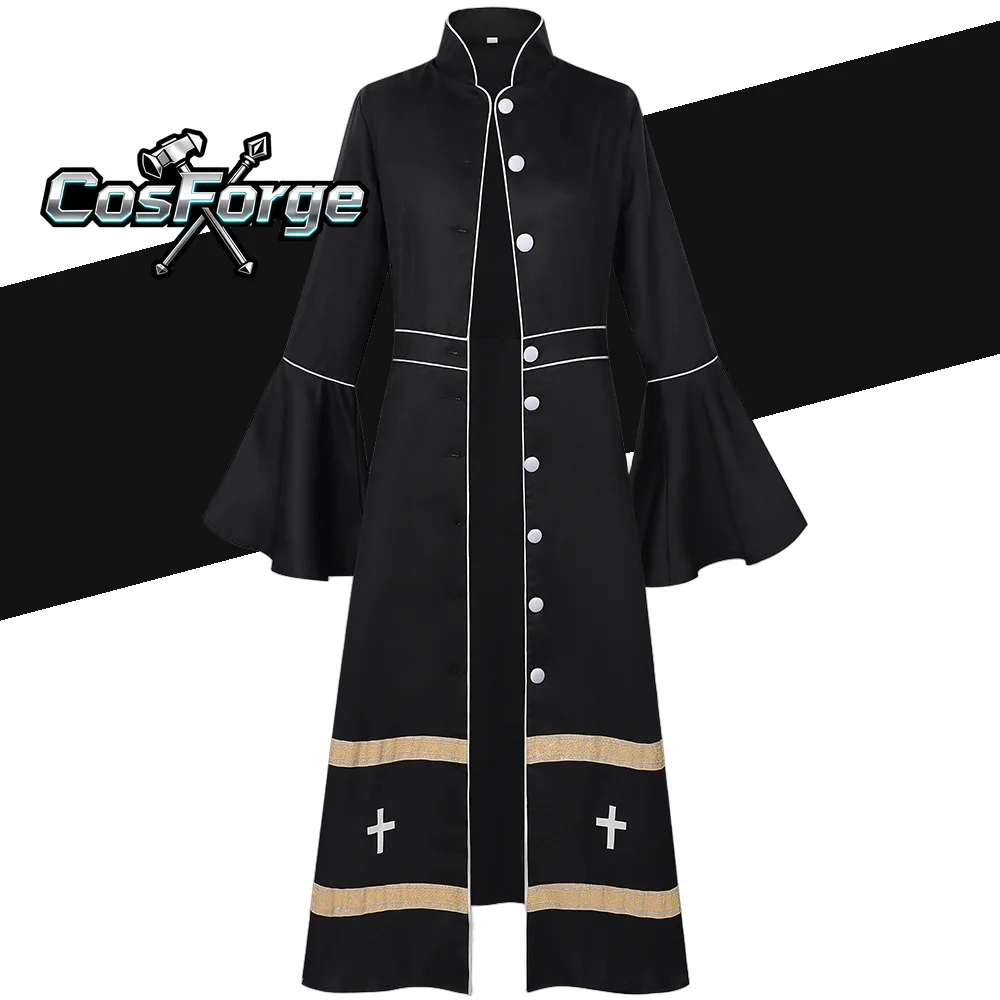 

Women Clergy Minister Cosplay - Church Pastor Robes Cassock Halloween Costume