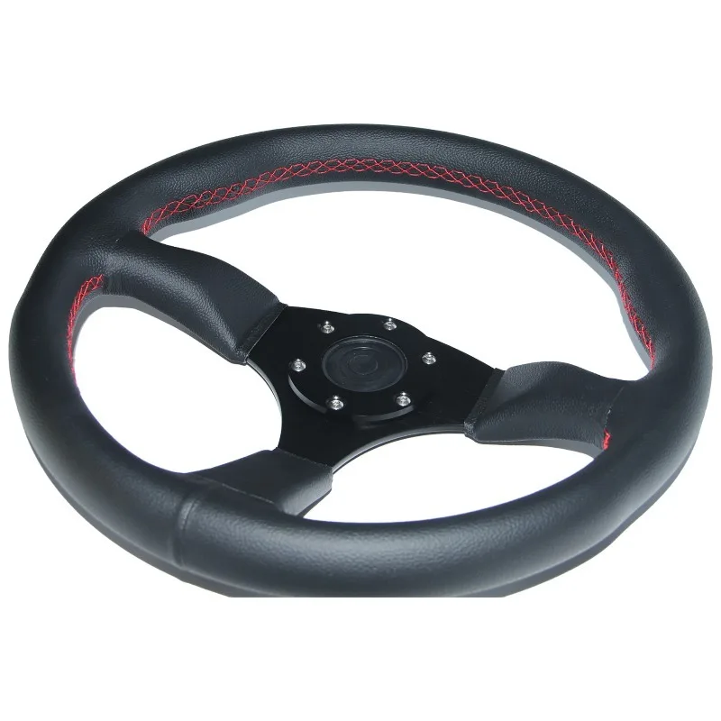 Universal Racing Steering Wheel High Quality 14 Inch Concave Leather Steering Wheel Automobile Interior Modification Accessories