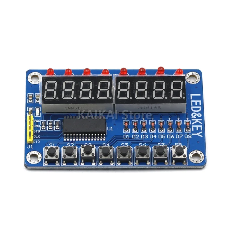 TM1638 LED Display 8-Bit Digital Tube Module AYR 7 Segment 8 Bits 0.36Inch RED TM1638 KEY LED Display Board Panel
