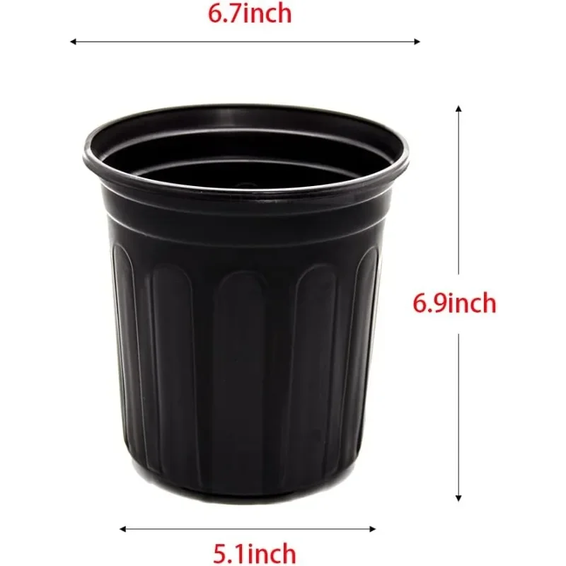 

100-Pack 1 Gallon Flexible Flower Plant Holes Garden Flower Pots for Succulents Nursery Pots Plastic Plant Pots with Drainage