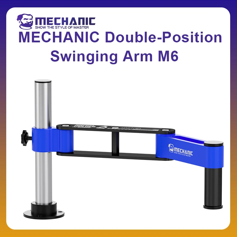 

MECHANIC OFFICIAL Double-Position Swinging Arm M6 Folding Swing Arm Stand for Stereo Microscope Electronic Repair Support Swing