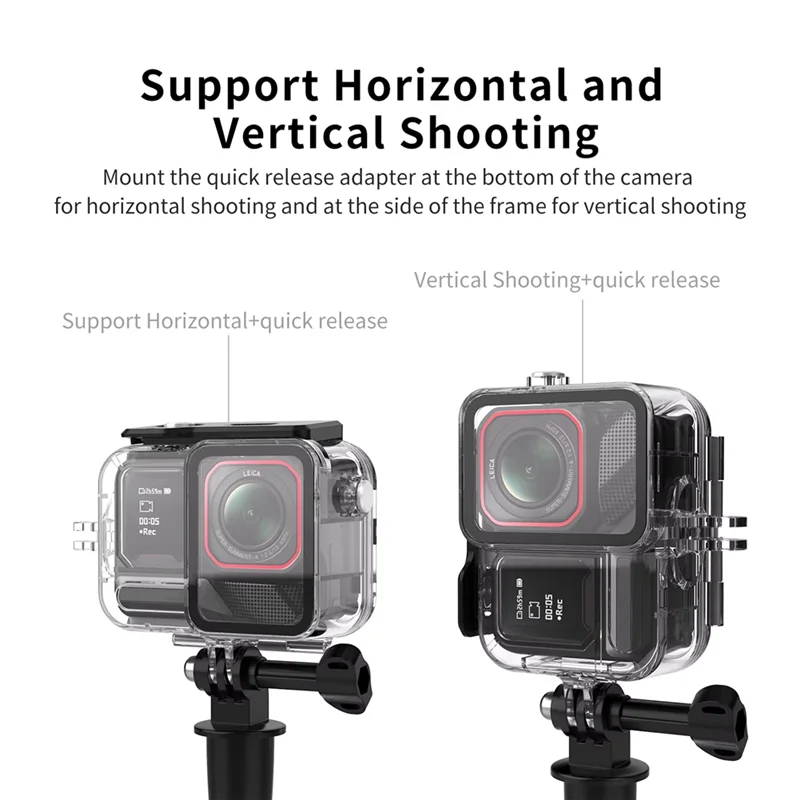 Protective Cover Underwater Sports Camera Diving Case 45M Dive Shell Case For Insta360 Ace Pro 2 / Pro Sports Camera Accessories