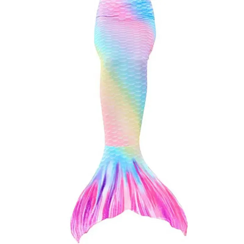 Sky02 купальник с хвостом русалки для девочек, детское платье принцессы Meamaid для плавания с бикини, ожерелье с головой цветка, Хэллоуин C88Ji