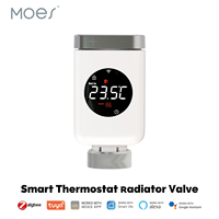 MOES Smart WiFi Zigbee Thermostatic Radiator Valve TRV, Programmable Temp Controller, Works with Alexa & Google Home​