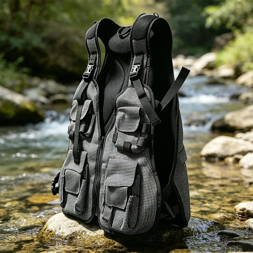 functional-fly-fishing-vest-with-10-partitioned-pockets-nylon-construction-adjustable-fit-3d-mesh-back-support