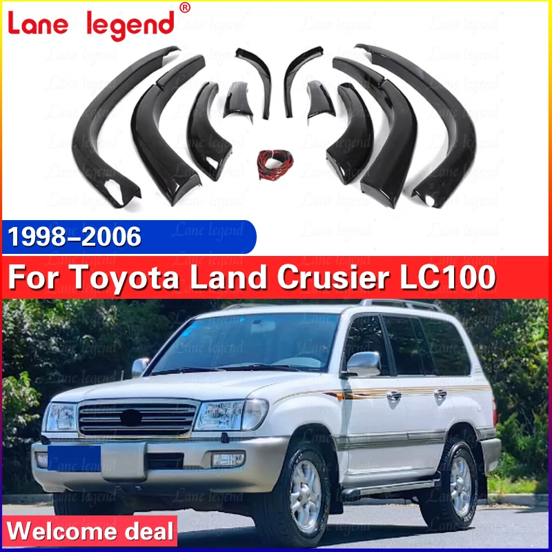 1 jeu de évasés de garde-boue ABS, arc de roue large pour Toyota Land Crusier LC100 1998 – 2006, accessoires de pièces automobiles avant et arrière