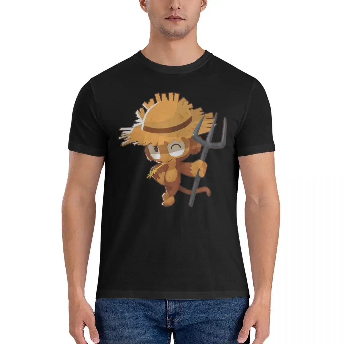 Men Monkey T Shirt B-Bloons TD 6 Game Cotton Tops Vintage Short Sleeve Crew Neck Tees Original T-Shirt