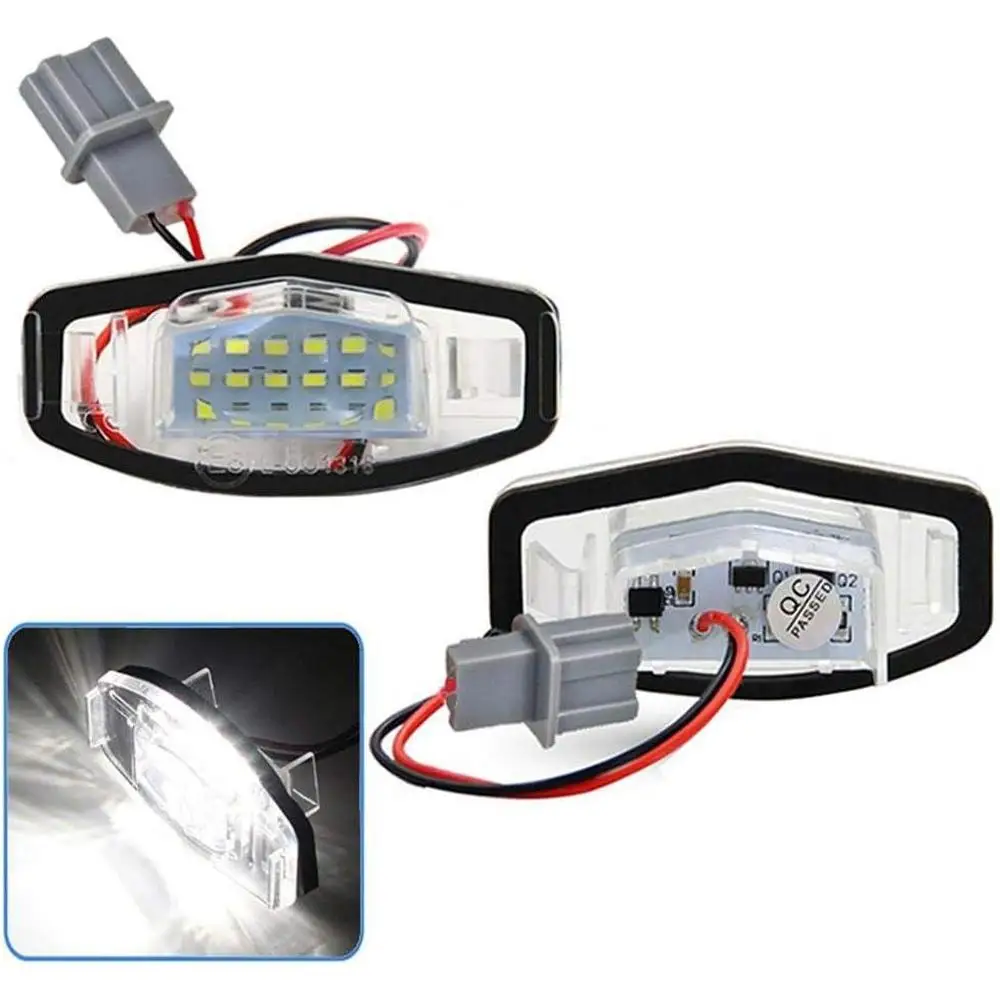 12 فولت 2 قطعة LED رقم لوحة ترخيص ضوء Canbus ل سيفيك VII4/5D 2001-2005 اكسسوارات السيارات #2
