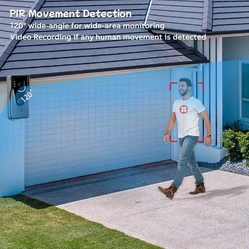 7 inch Wired Video Intercom AHD Video Door Phone RFID Waterproof Outdoor Camera Motion Detect Camera Doorbell AC 100V-240V