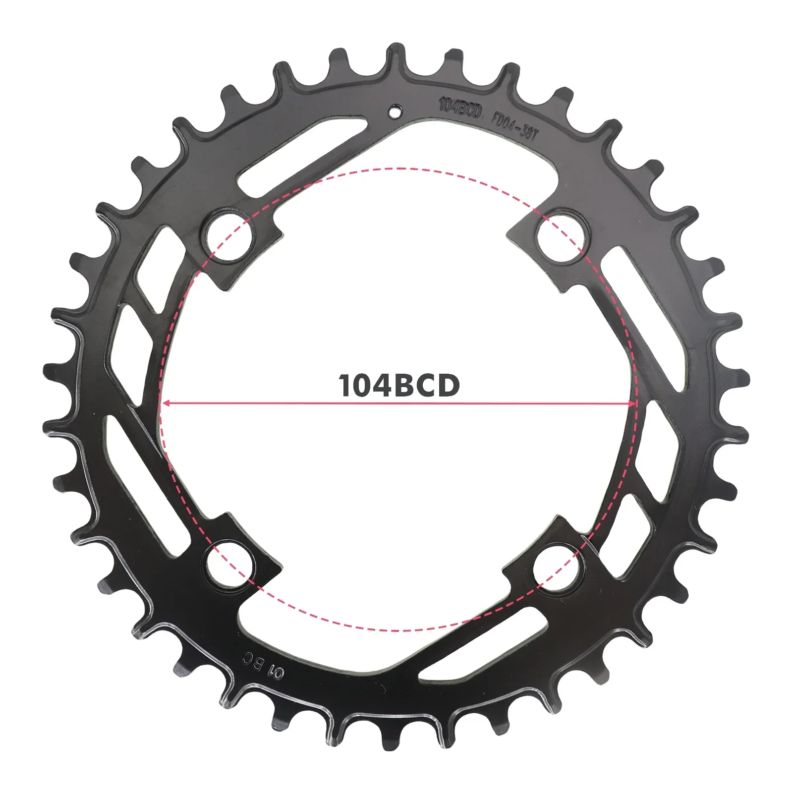 Prowheel 104bcd Bike Chainring Round Steel Chainring Super Lifespan 15000km MTB Mountain Bike Chain Wheel 8 9 10 11 12s 104 Bcd