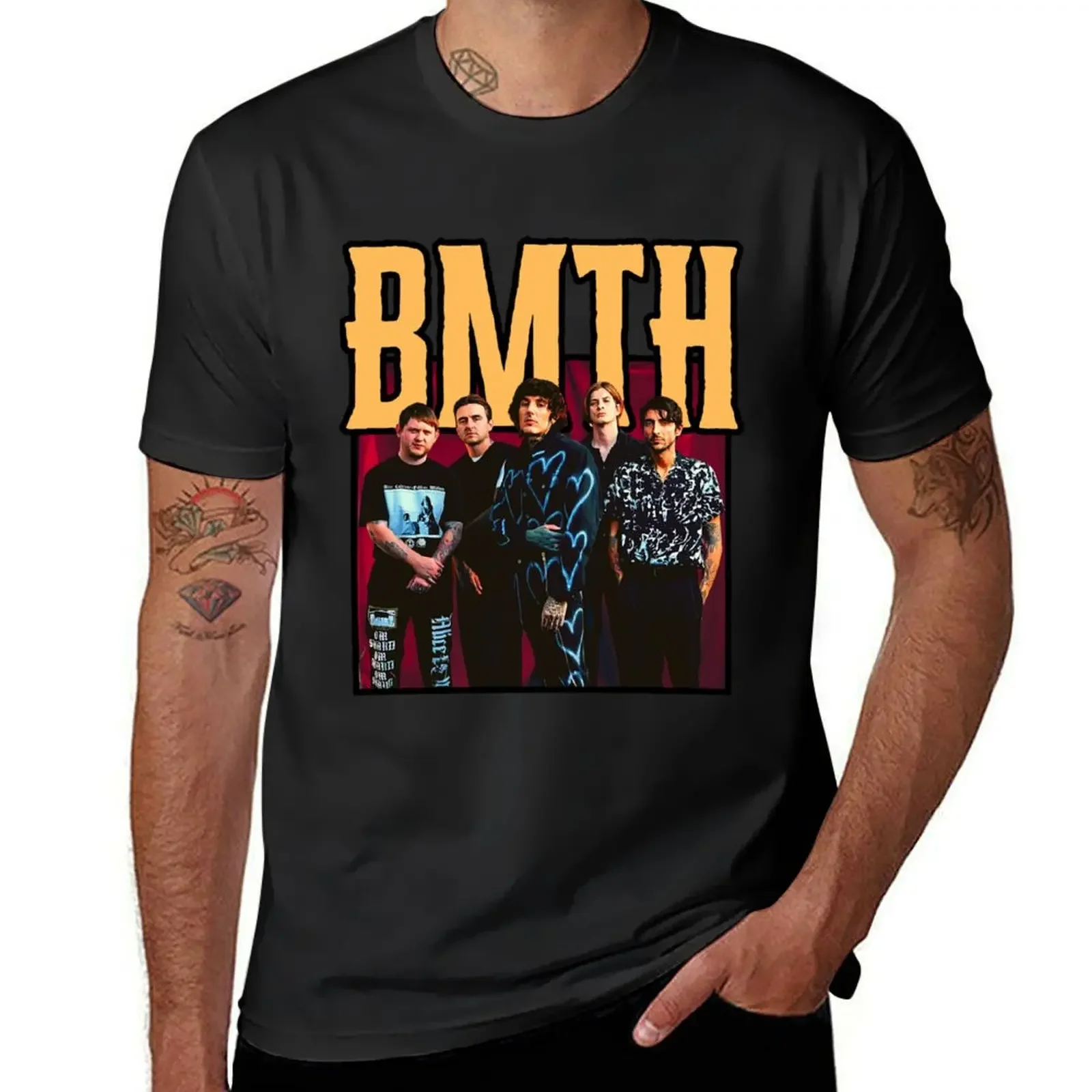 

BMTH British T-Shirt summer top anime clothes graphic t shirt vintage plus sizes Men's t shirts