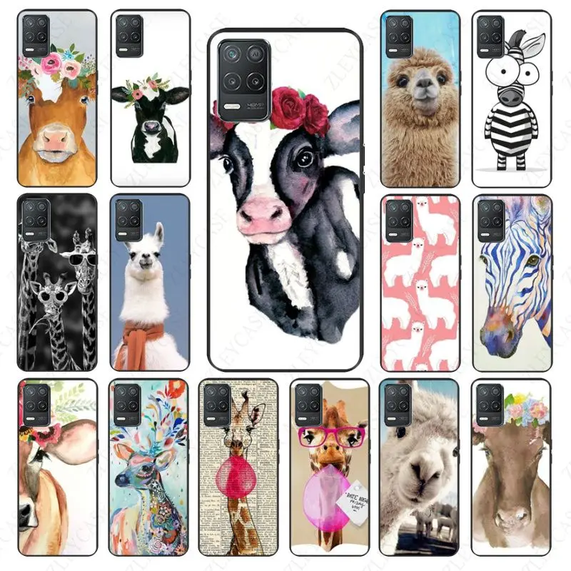 cow alpaca zebra giraffe shell Phone cover For oppo Realme C25Y C55 C25S S21Y C11 6i 9i 7pro 8pro 9pro 11pro plus 10 Case coque