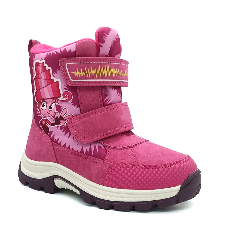 NEW 1pair waterproof Snow Boots Winter Children\'s Shoes warm boots ,-30 or -40 degrees Fashion Boy/Girl Boots,inner natural wool