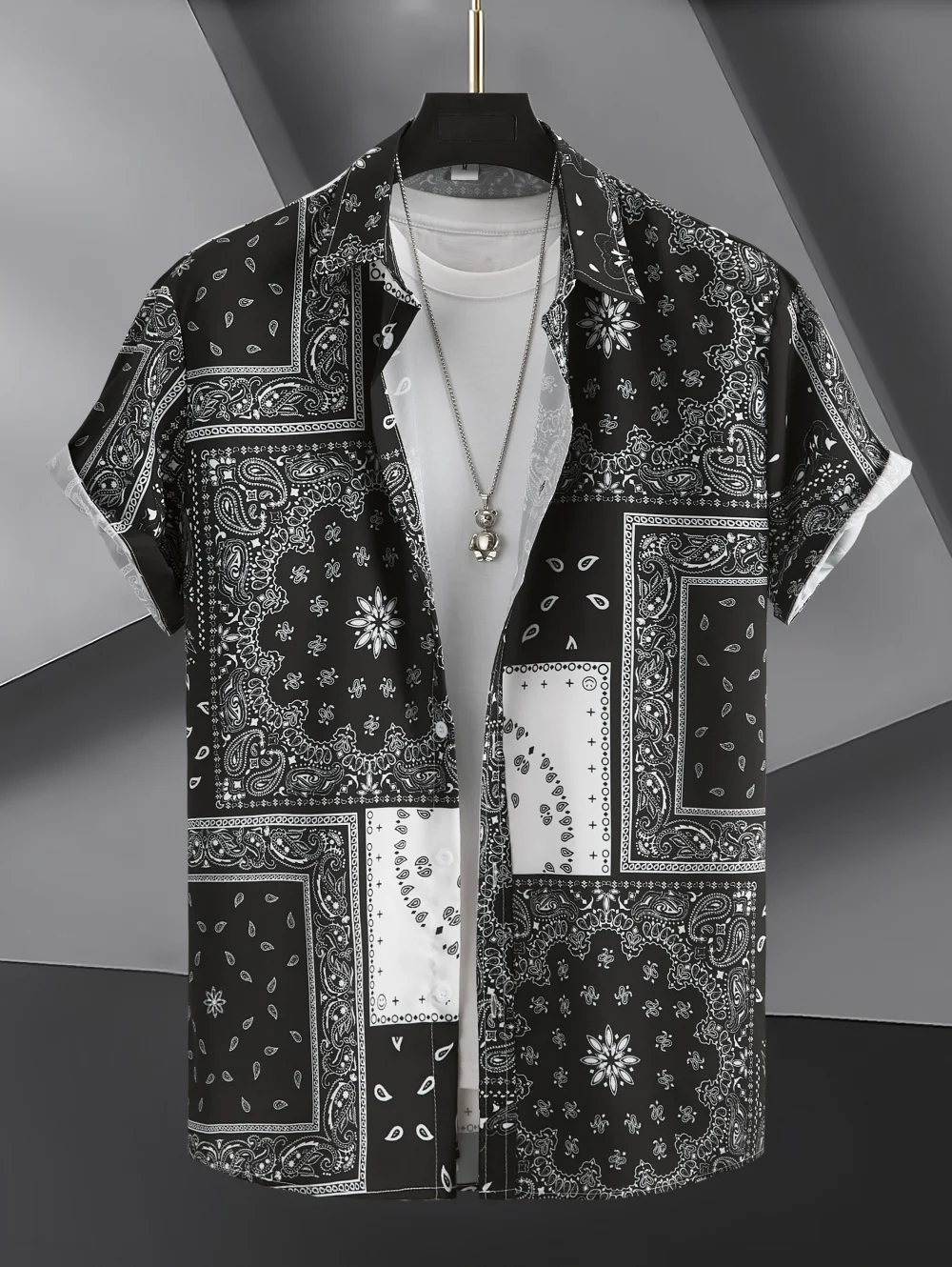 Vintage Paisley Printed Hawaiian Shirt