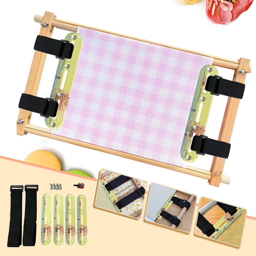 مقاطع الملابس الاكريليك الخياطة عدد وأدوات الخياطة عبر غرزة الخياطة إطار عرض للقماش مع ضمادة تمتد أداة المسمار مفك البراغي