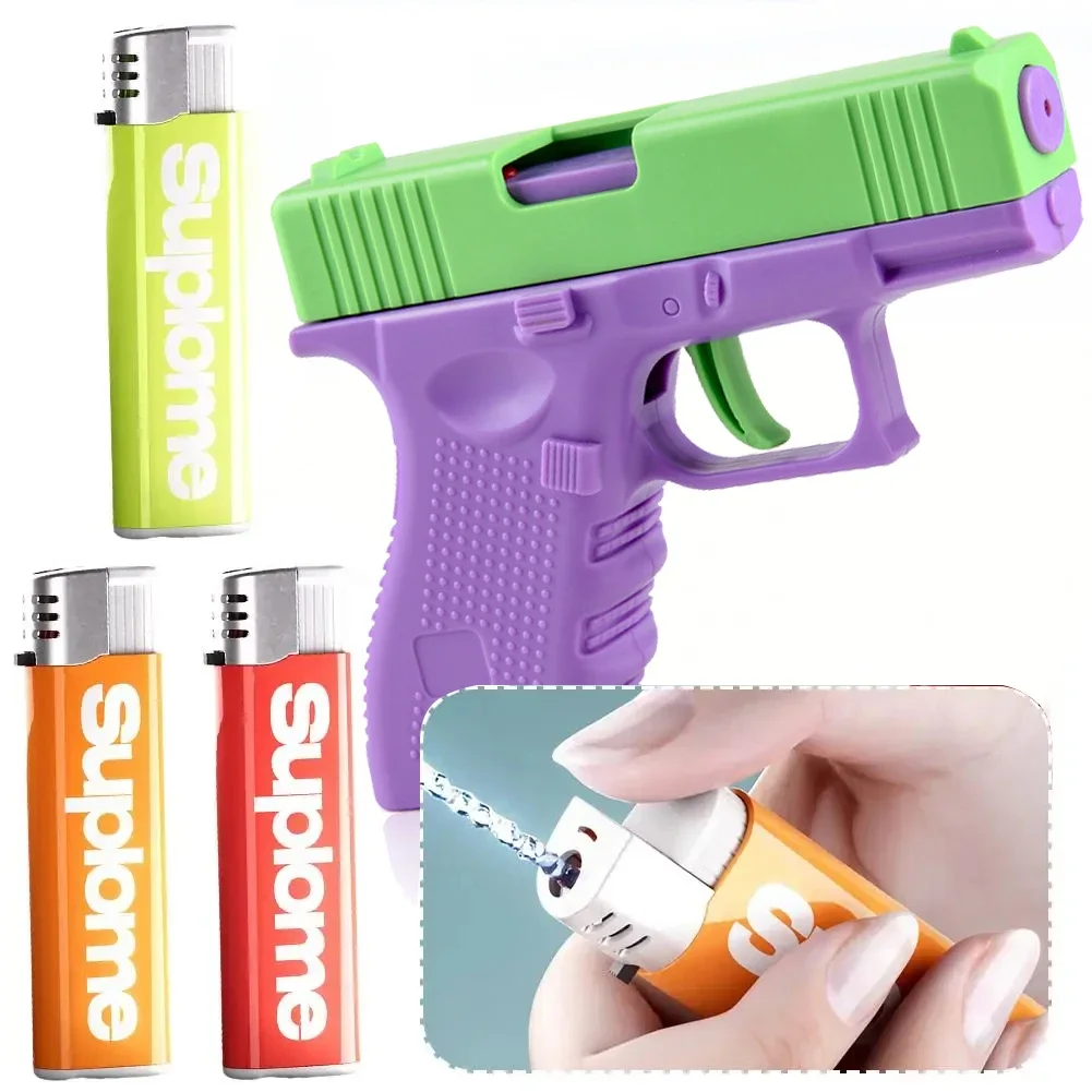 

Kids Toy Fun pranks Lighter Press To Spray Water Party Favors Trick Treat Prank Gadgets Funny Toys Water Shooting Toy water guns