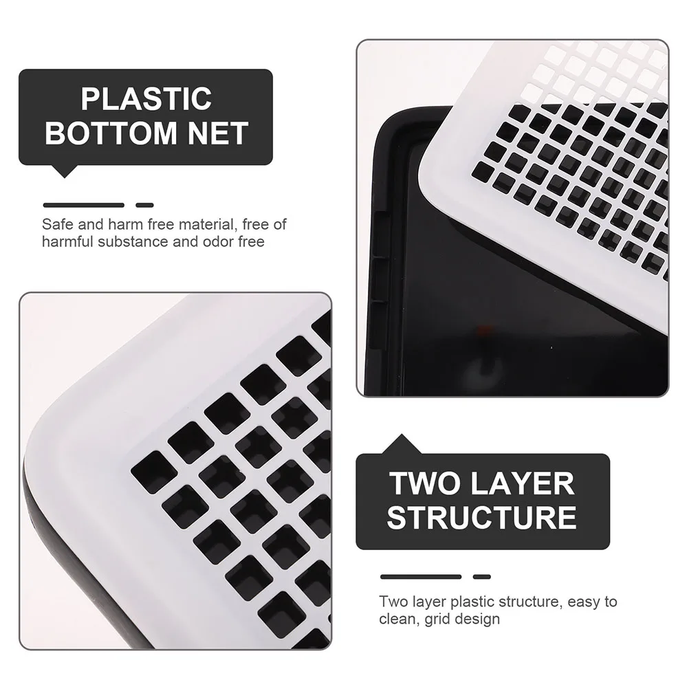 

2 Pcs Pet Cleaning Supplies Plastic Potty Small Animal Toilet Hamster Trainer Large Storage Premium Material Portable Rabbit
