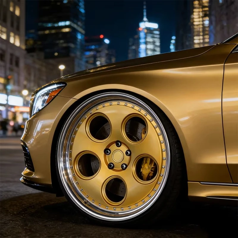 Hot-selling 2-pieces 3 Piece Customized Forging Wheel Hubs Gold Black Deep Dish Lip Wheels Rims 22/23 Inches Vintage Wheel Rims