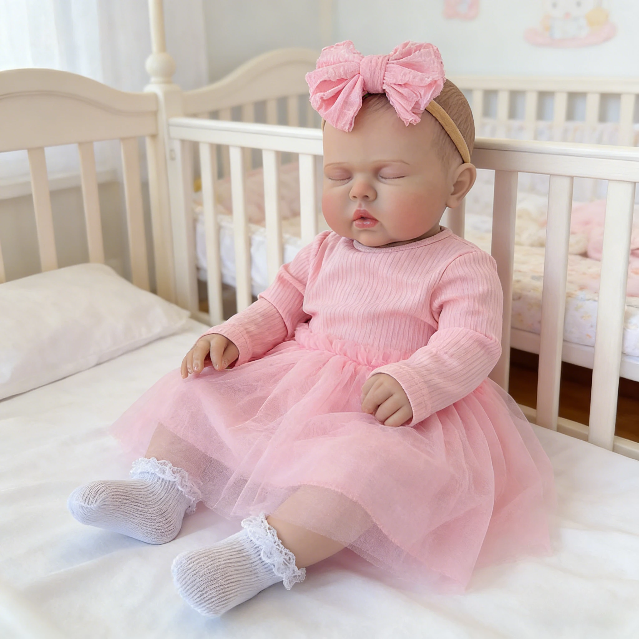 60CM Pickle Hand Painted Reborn Toddler Baby Dolls with Many Details Veins Handmade Lifelike Baby Doll Same as Photo bebe reborn