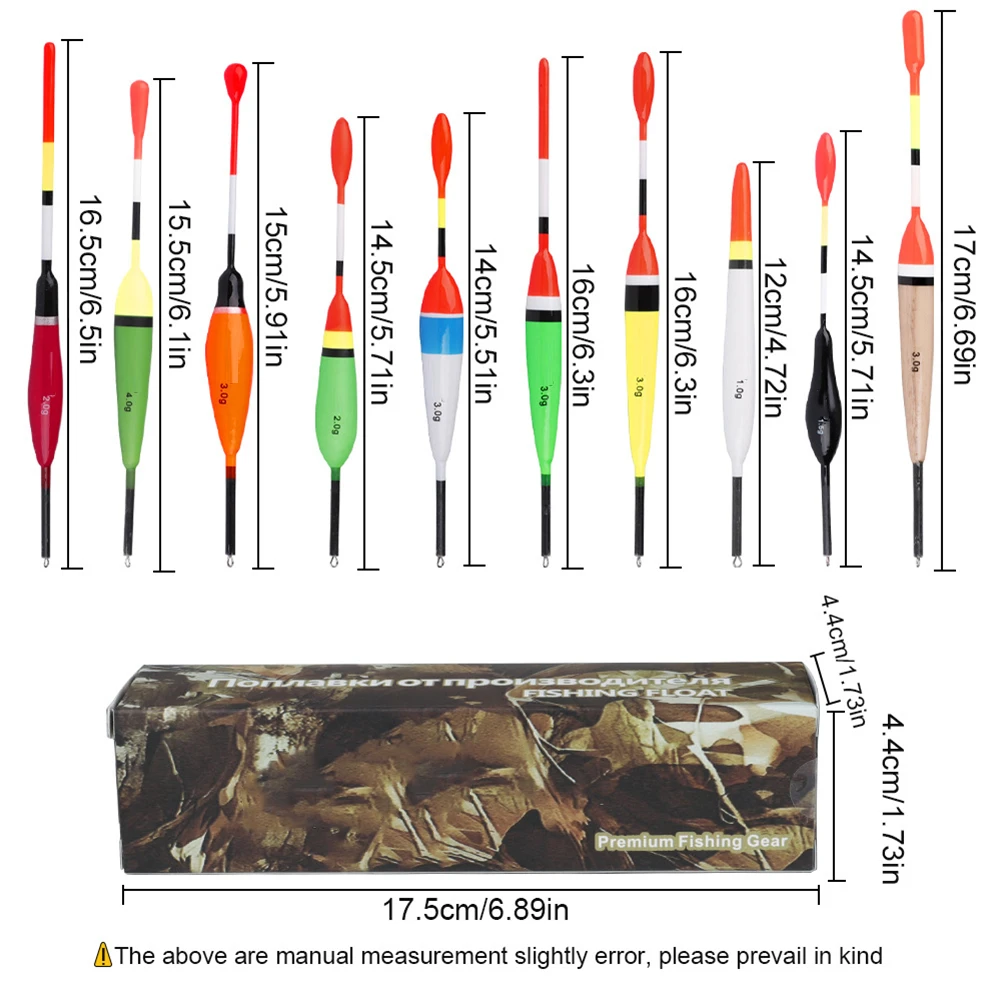 Balsa Wood Fishing Floats Multicolored High Visibility Standing Bobbers For Sea Shore Freshwater Angling Terminal Tackle Parts