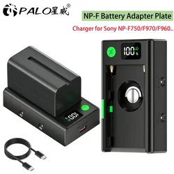 NP-F Battery Charger Adapter NP F Plate Adapter 1/4in for Sony NP-F750 F550 F970 NP F960 F980 NPF Charger for BMPCC 4K 6K DSLR