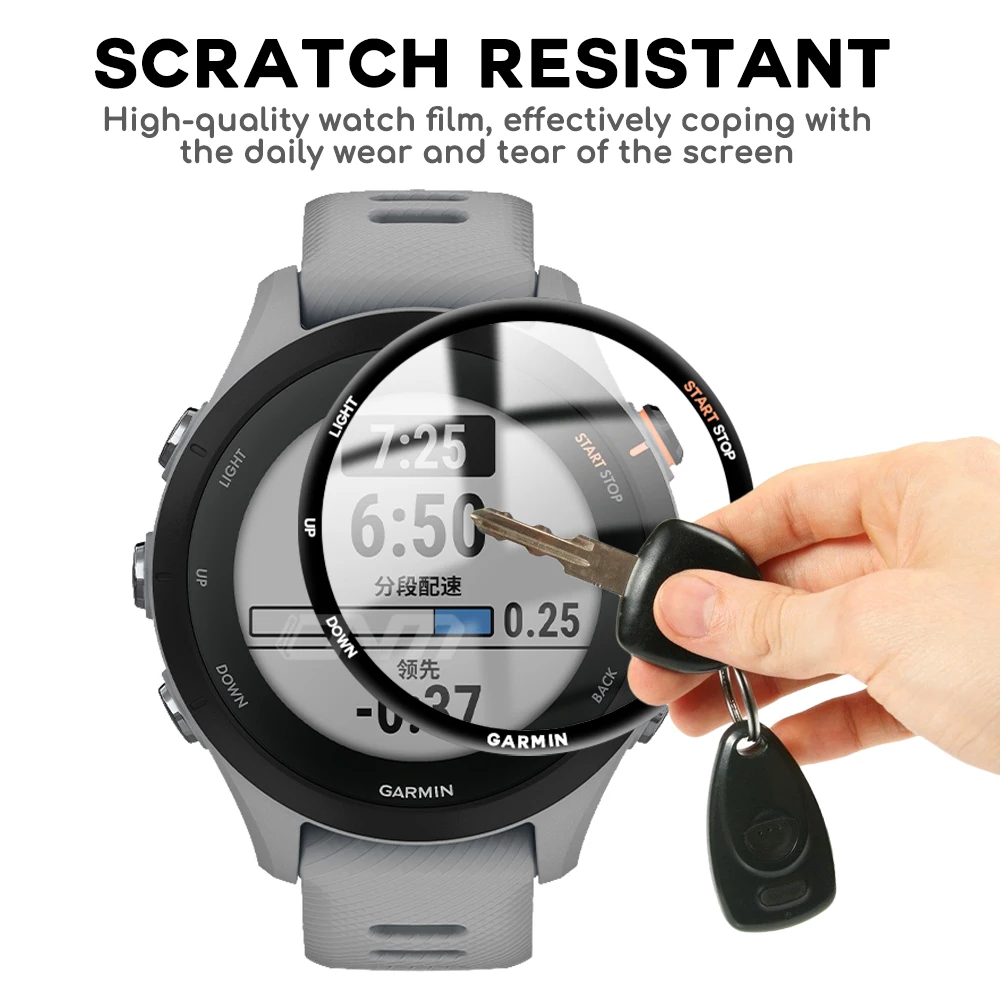 5D Protective Film for Garmin Forerunner 255 255S 245 945 45S 158 Screen Protector Cover Smart Watch Accessories Not Glass