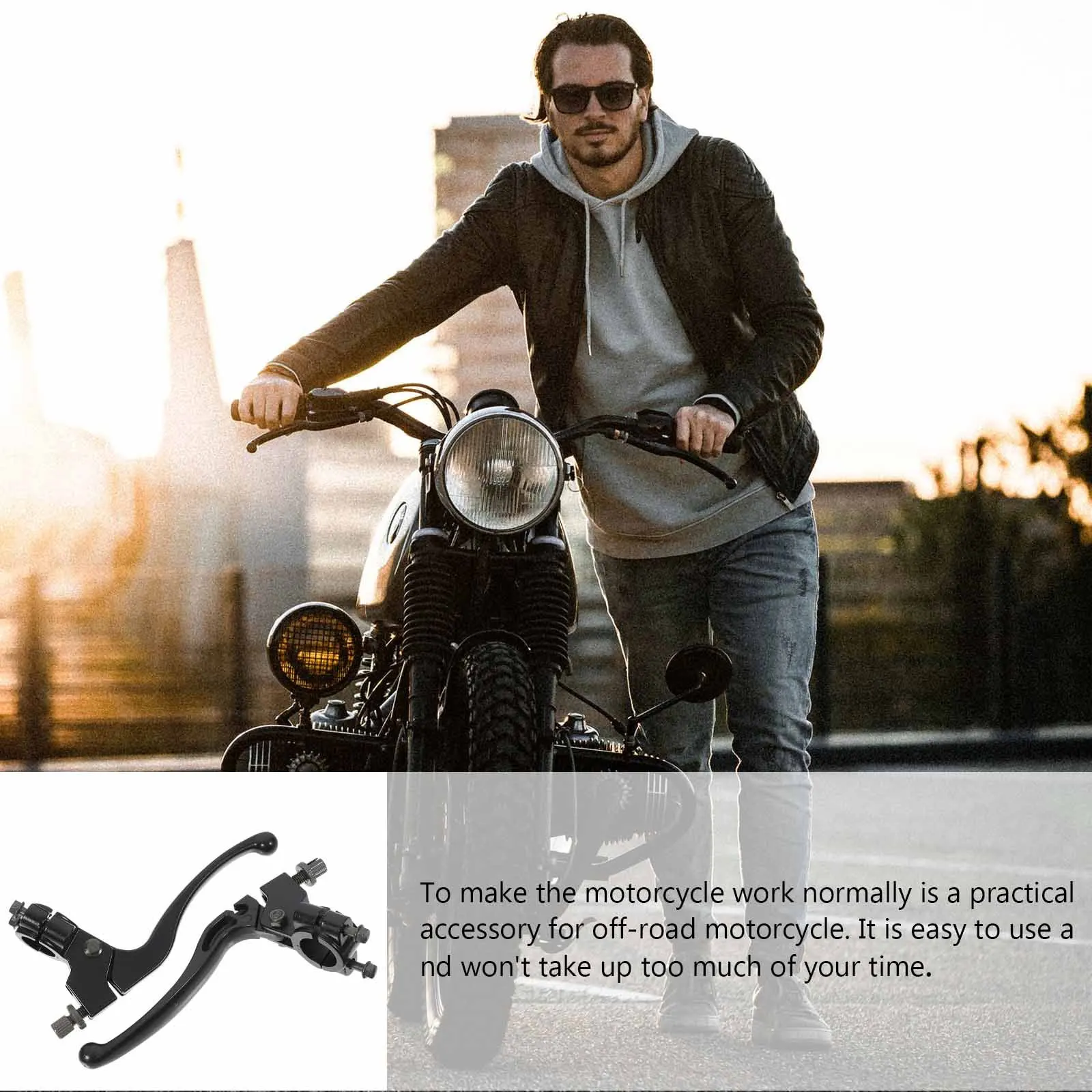 

1 Pair Motorcycle Brake Clutch Hand Levers Durable Replacement For Off-Road Motorcycles Smooth Surface Clutch Lever Brake