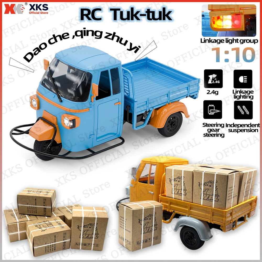 XKS WPL WP22 Moto RC à 3 roues - Véhicule télécommandé à dérive à grande vitesse Dodo, jouet RC électrique rechargeable pour enfants