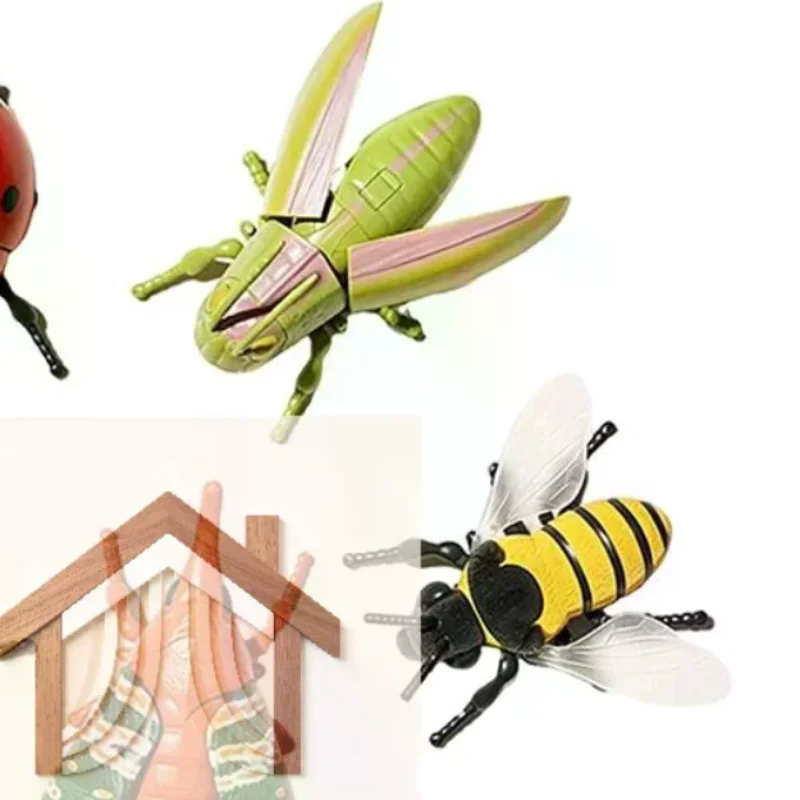 Wind Up Insect Play Toys 1/3/7Pcs Realistic Ladybug Bee Beetle Non-toxic Safe Toys for Kids Classroom Prizes Easter Fillers