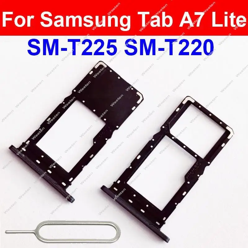 Dla Samsung Galaxy Tab A7 Lite SM-T225 T220 Uchwyt na kartę SIM Gniazdo czytnika Adapter Wymiana