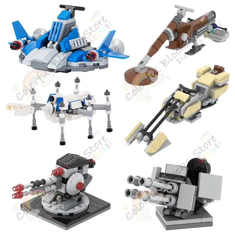 Movie Ant Droid MOC Building Blocks DIY Interstellar Sci-Fi Speeder Motorcycle Military Cannon Assembly Bricks Toys For Children