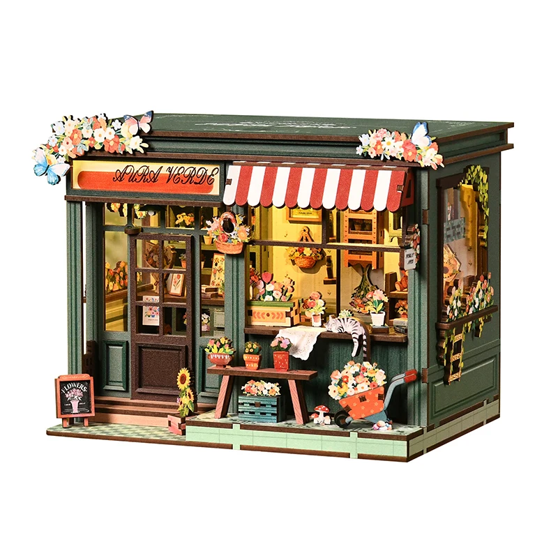 

Набор для сборки 3D-пазла «Цветочный домик»: модель для самостоятельной сборки, игрушка ручной работы, украшение для комнаты/спальни, деревянные поделки, подарок на день рождения