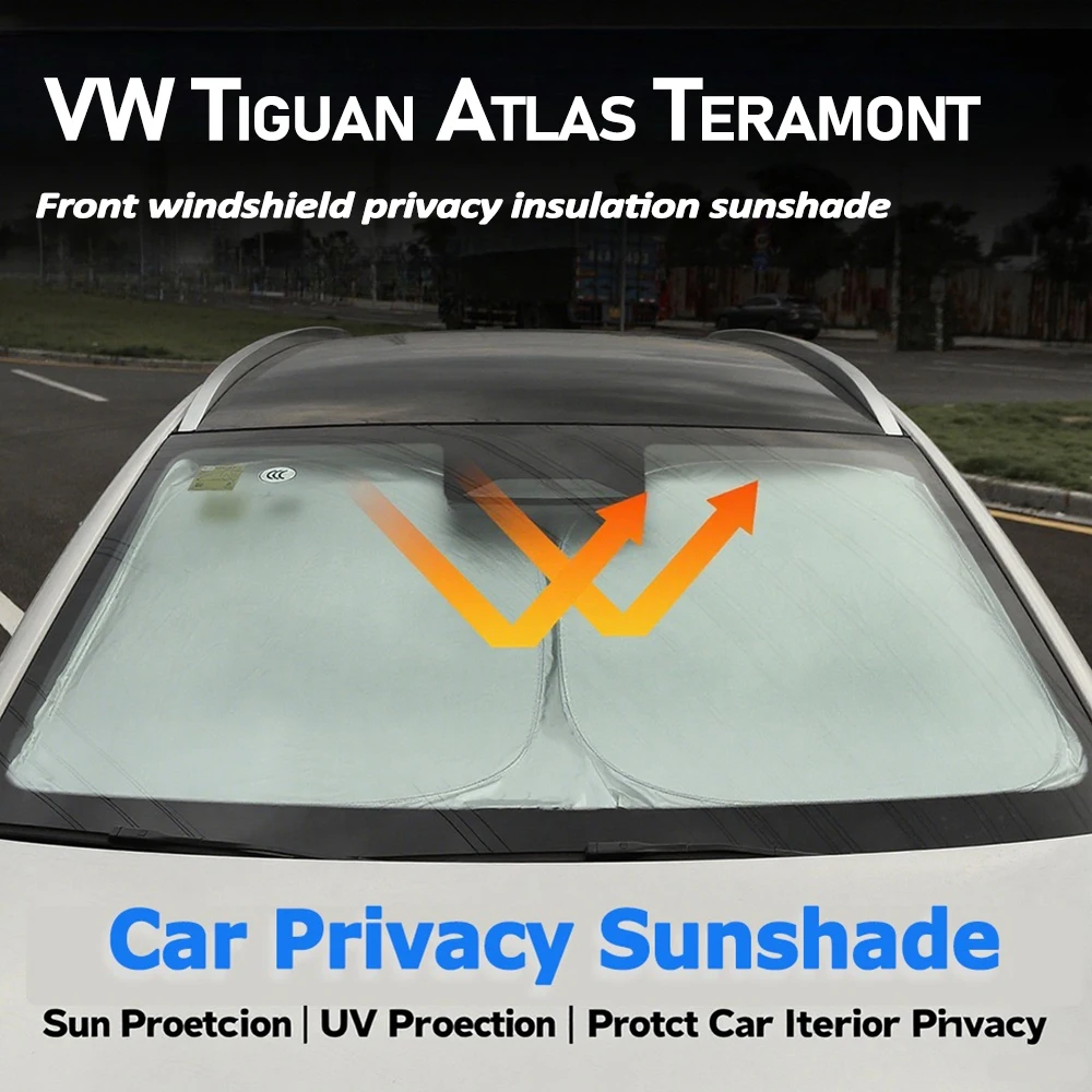 

Car Windshield Sunshade Fit For Volkswagen VW Tiguan Atlas Teramont Car Sunshade Summer Car Essentials Privacy Protection