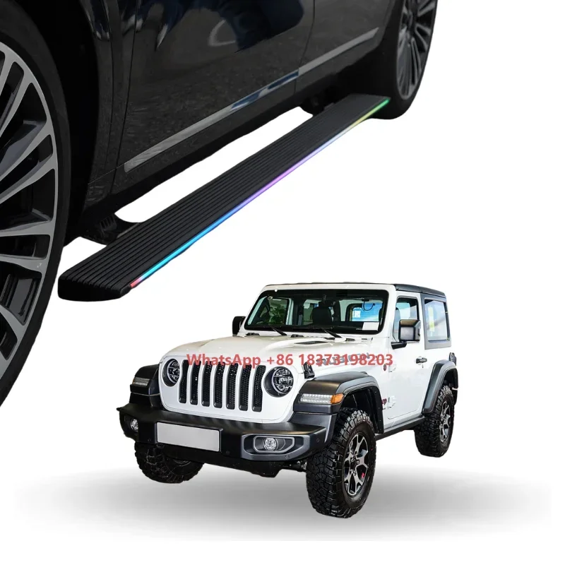 

Aluminum Automatlc Electrlc Running Boards with LED Light for Wrangler Electric Side Steps
