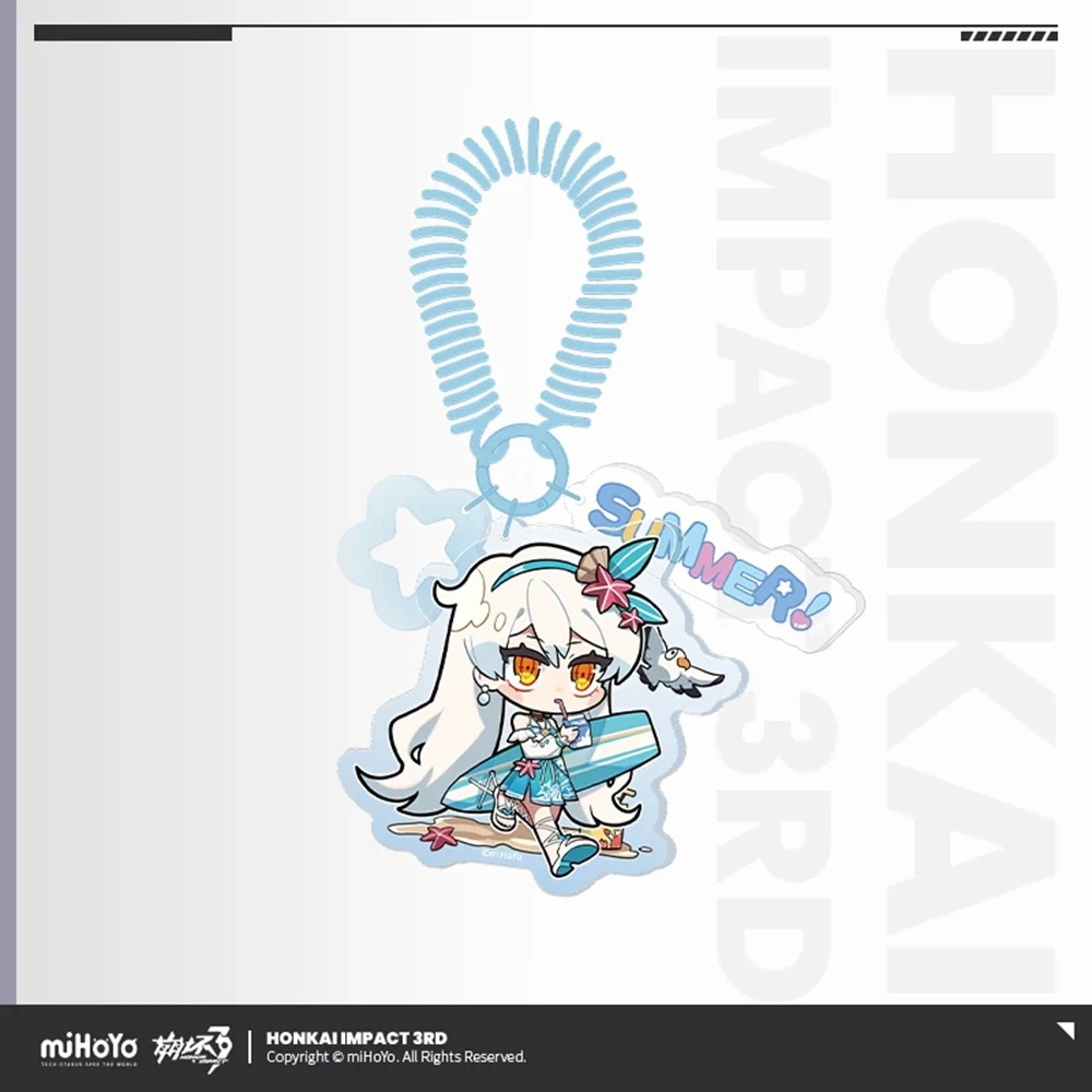 Official miHoYo Honkai Impact 3 Genuine “Summer Together” Series Game Character Merchandise: Acrylic Keychain (Seele/Rita)  Gift