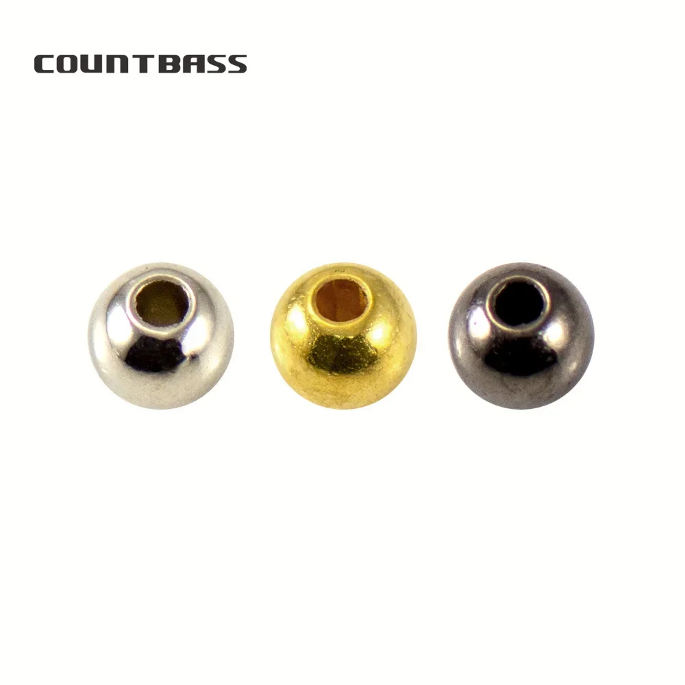 

Countbass 100pcs 5mm 6mm Plastic Bead,Nickel and Gold color, DIY spinnerbaits buzzbaits, freshwater fishing lures accessory