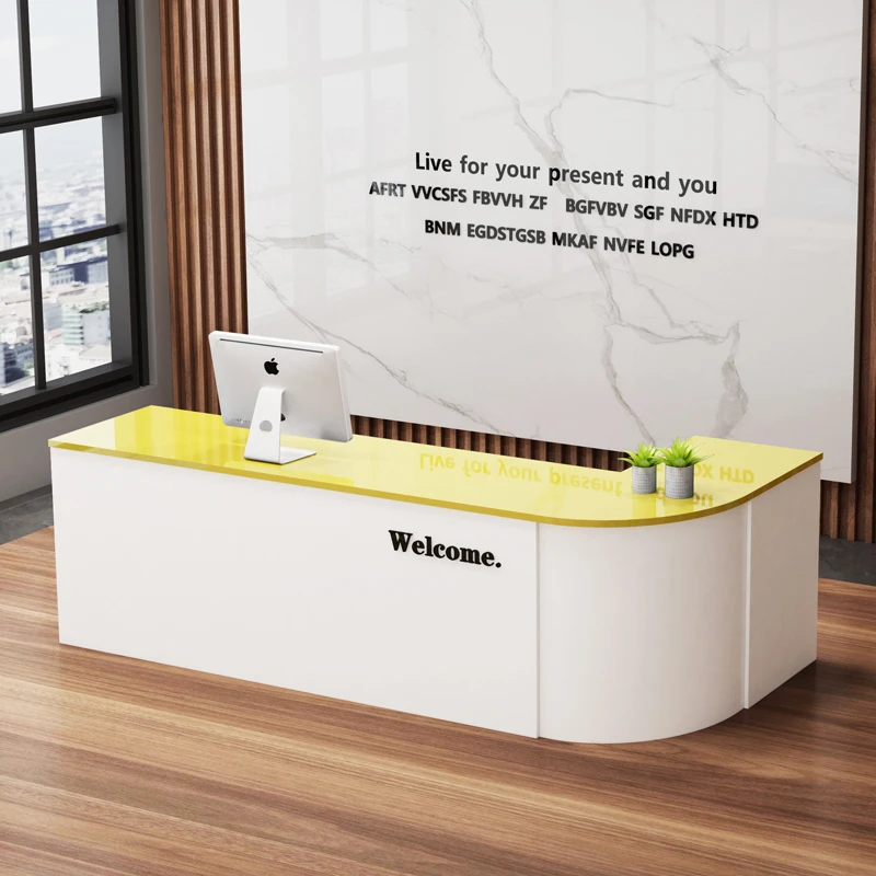 مكاتب الاستقبال الصناعية الحديثة متجر الجمال بار فاخر فندق مطعم مكاتب الاستقبال التنفيذي Mostrador الأثاث العصري #5