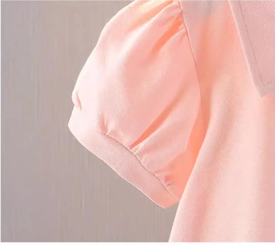 2026 Neues koreanisches Kinderkleid, Mädchen Sommer Casual Cartoon Gestreiftes Kurzarm-Prinzessinnenkleid mit Revers – Detail 22