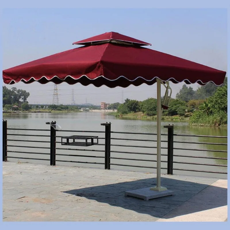 Roman Umbrella, Outdoor Umbrella,Sunshade, Rainproof, UV Protection,Thickened Material, Aluminum Alloy Columns, Rotatable