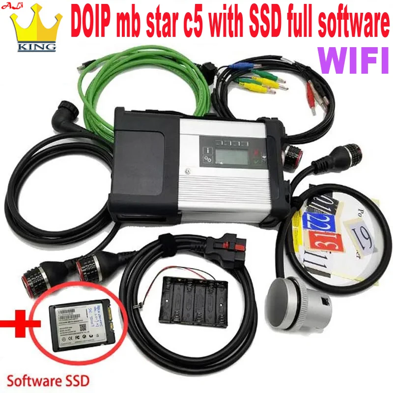 

mb star c5 doip Multiplexer OBD2 Scanner SD Connect C5 with SSD software v2023.09 wifi function cable diagnostic tool Car truck