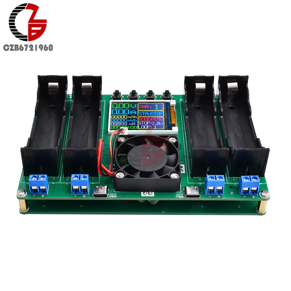 Imagem -02 - Lítio Bateria Capacidade Tester Mmwh Resistência Interna Tester Auto Carregamento e Descarregamento Módulo Detector de Energia 18650