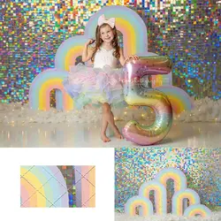 Sparkling Glitter Photography Backdrop Shimmer Fifth Birthday Party Decor Girls Adult Cake Smash Photocall Backgrounds