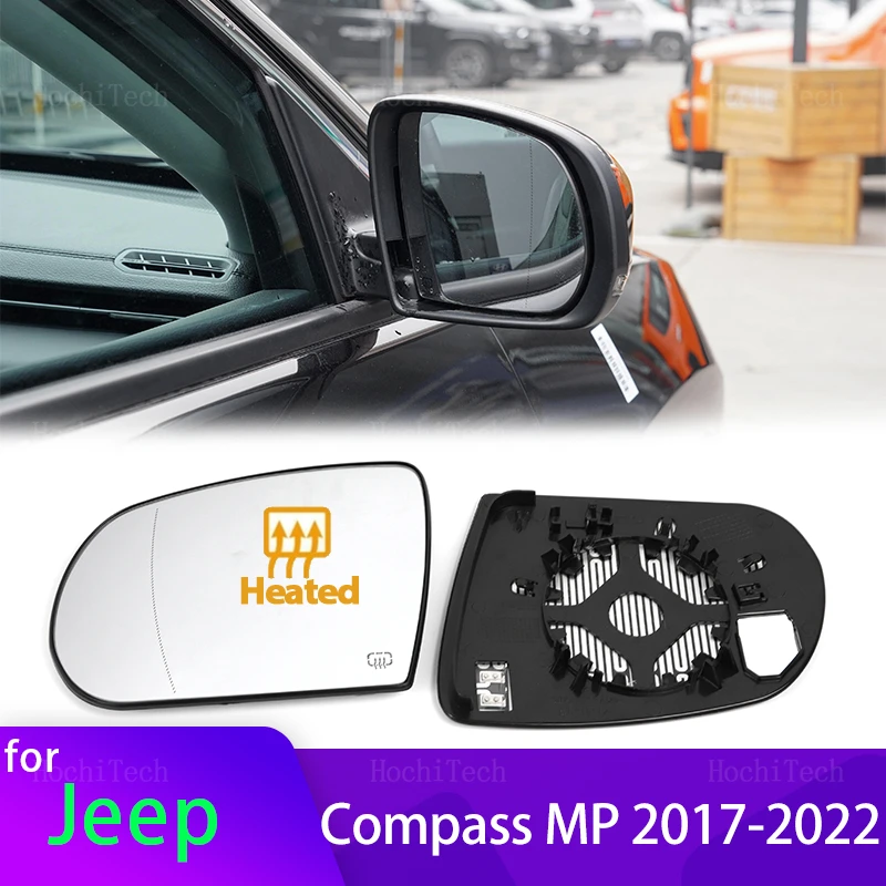 Heated Clear Rear View Side Mirror Glass Lens For 2017-2022 Jeep Compass MP Accesorios