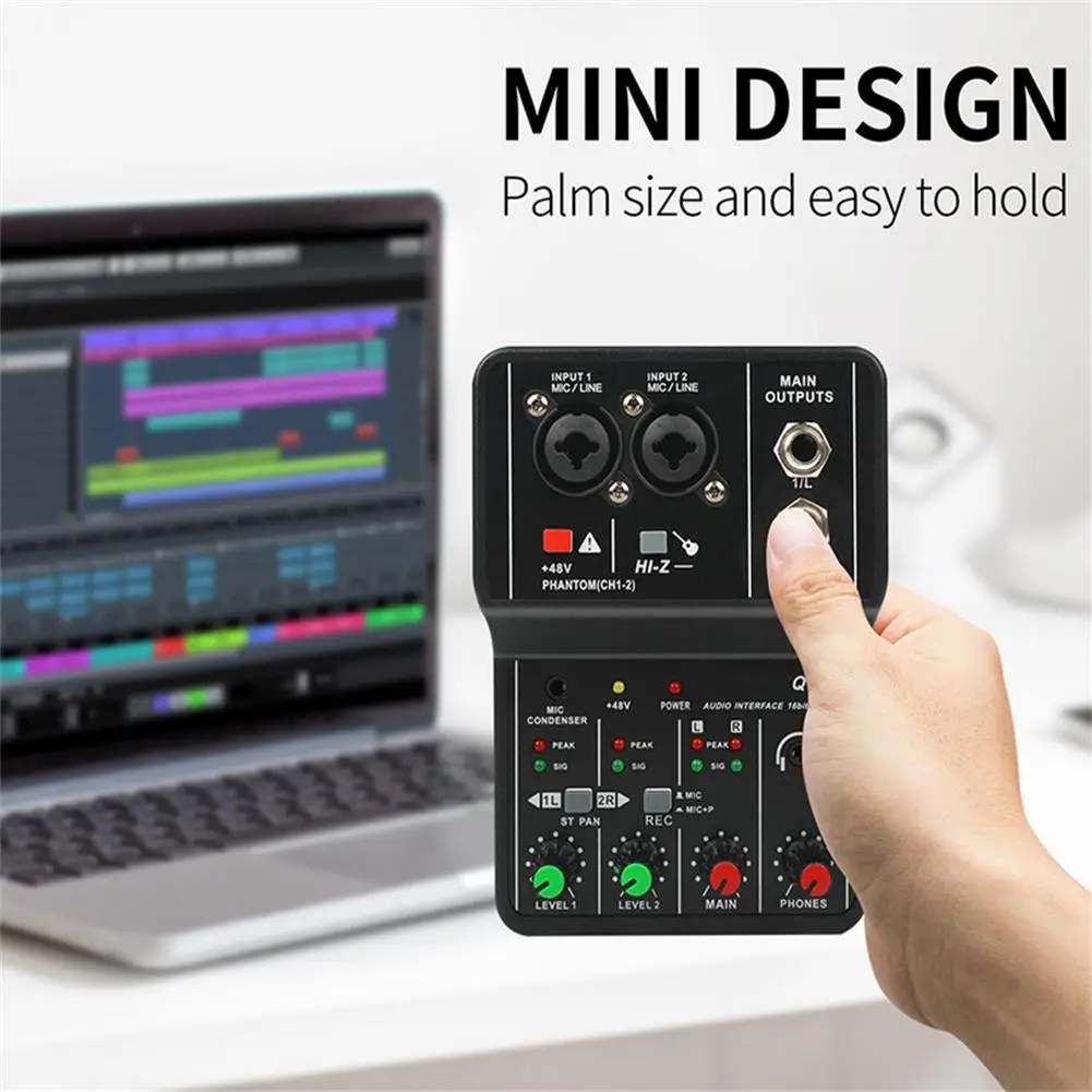 Interfaccia Audio scheda Audio Usb Mini Mixer portatile a 2 vie senza unità per la registrazione di Computer da Studio