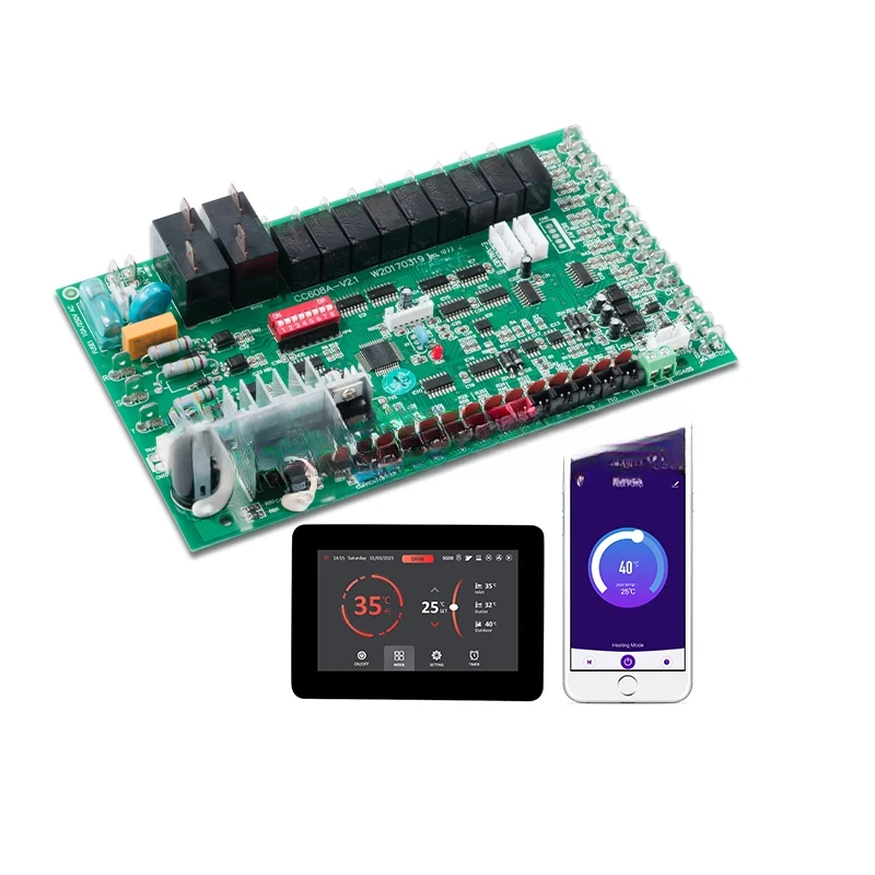 Air Source Water Heater Heat Pump Controller Printed Circuit Board Assembly PCBA with Wifi Control