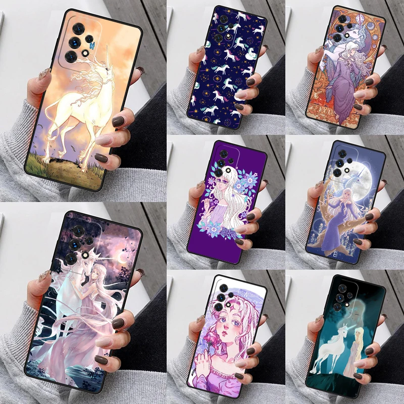 Lady Amalthea The Last Unicorn Phone Case For Samsung Galaxy S23 S21 S20 FE S24 S22 Ultra Note20 S10 S9 Plus A40 A52 A12 A13 A53