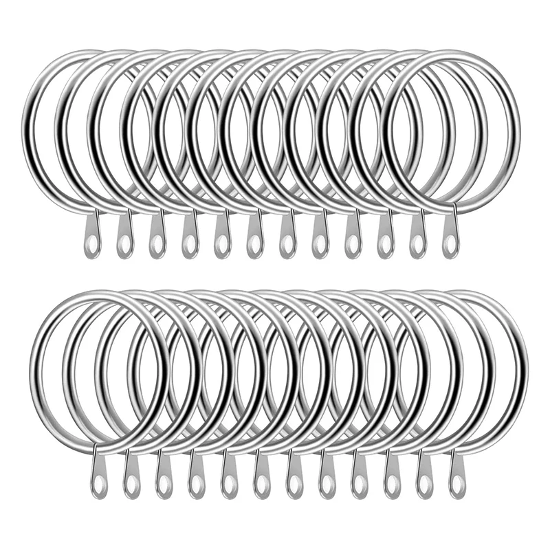 

60 шт., металлические драпировочные кольца для штор, подвесные кольца для штор и стержней, драпировочные скользящие, внутренний диаметр 38 мм