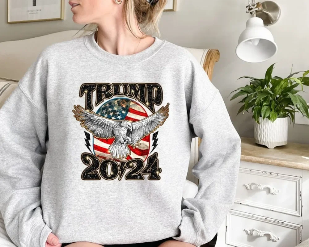 

Trump 2024 Campaign Tops MAGA Distressed Unisex Sweatshirt MAGA Shirt Donald Trump Republican Shirt Gift Patriot Print Shirt