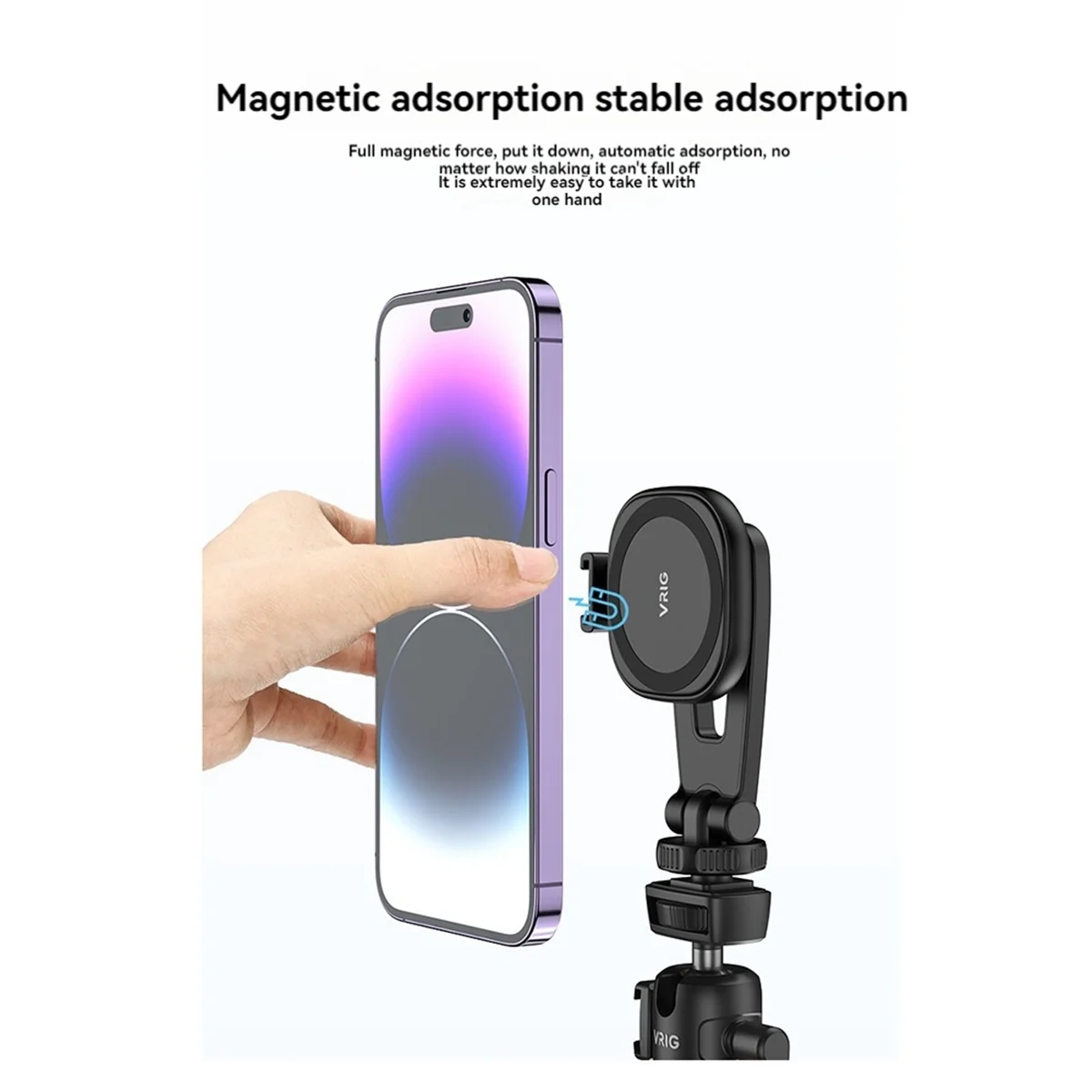 ABAN Vrig MG-03 MG03 Magnet Phone Holder Adapter Tripod Magnetic Camera Phone Holder Tripod Mount for